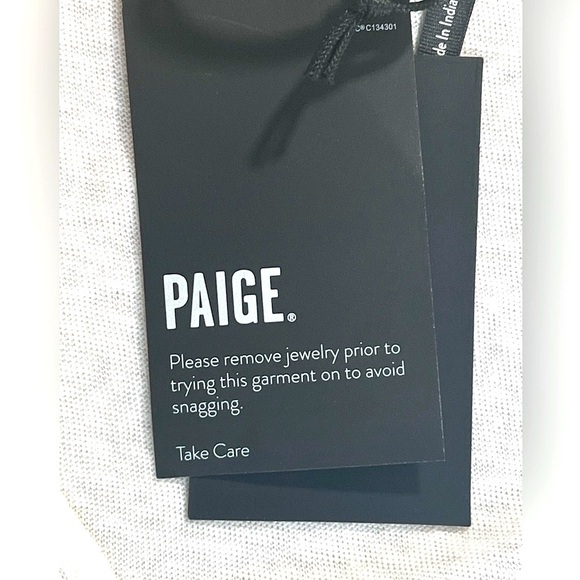 PAIGE Giulia Eyelet Flutter Sleeve Linen Top, Color White, Size Extra Small, NWT - Picture 7 of 10